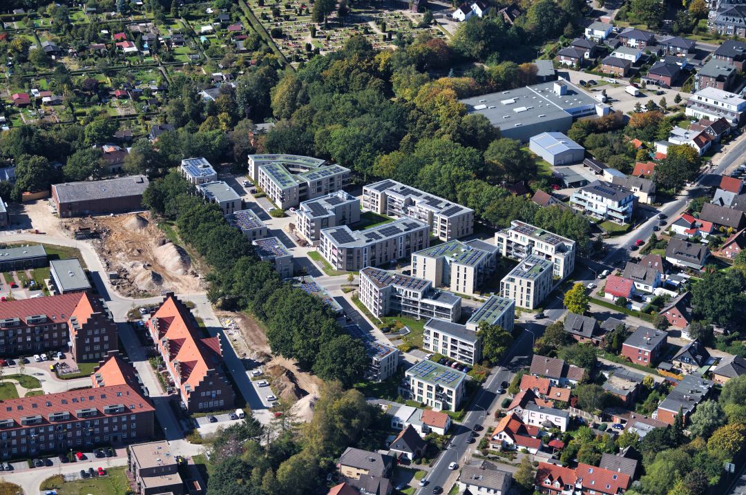 Freytag & v.d. Linde Neubau Wohnanlage Beverbäker Wiesen Luftaufnahme 2 Oldenburg